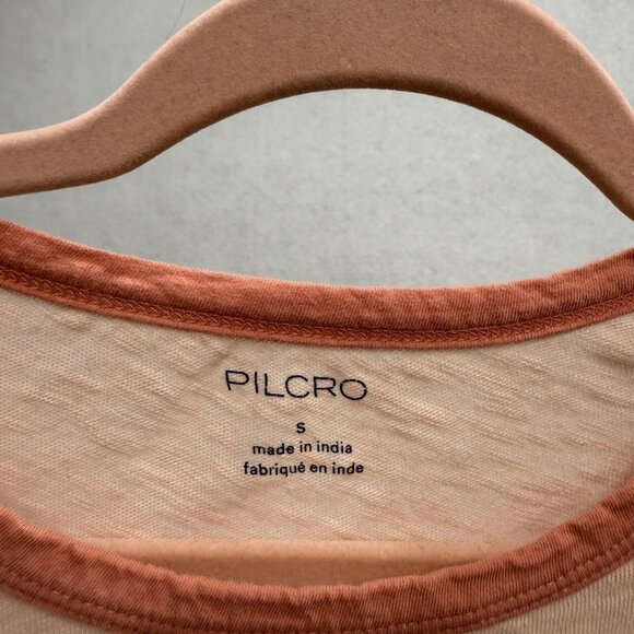 Pilcro Shirt Womens Small Peach Ombre Graphic Surf Season Surfer Tee Malibu - Picture 2 of 6